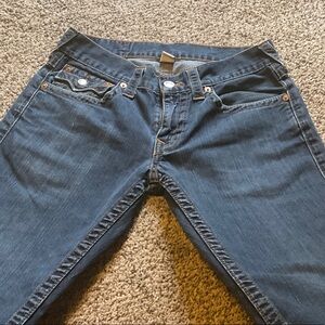 True Religion Men's Straight Jeans in Dark Blue